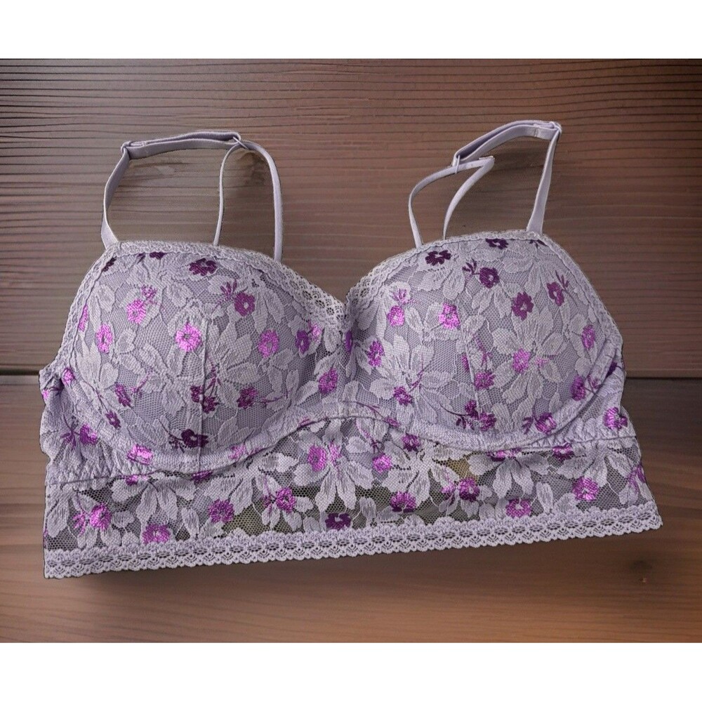 NWT PINK Lace Bralette Push Up Bra Small